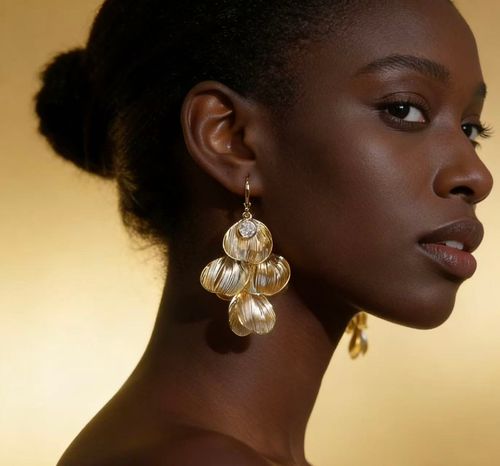 Elevate Your Look with Gold Leaf Tassel Earrings – Shine Bright on Every Occasion