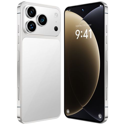 I17 Pro Max Android Smartphone, 4GB+64GB or 3GB+16GB, Global Version with 6.9-Inch Large Screen, Available in Black White Gray Gold Orange, Free Phone Case + Charger Included