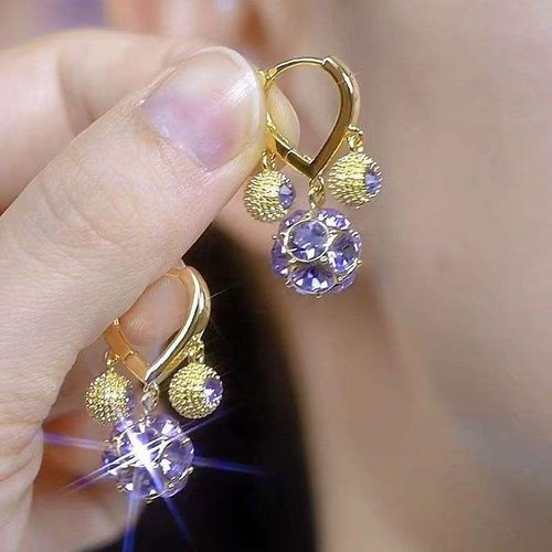 Sparkle Daily with Dainty Diamond-Inlaid Sphere Huggie Earrings