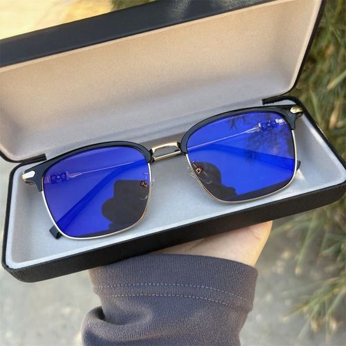 Edgy Retro Brow Frame Sunglasses | Auto-Color UV Protection for Men