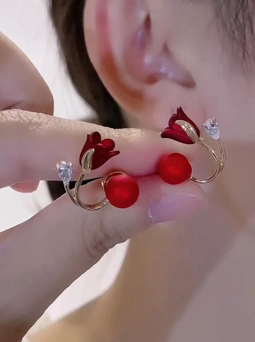 Dual-Wear Tulip Earrings | Minimalist & Elegant Post-Back Earrings for Her