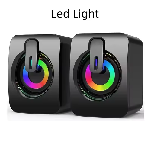 ✨RGB Desktop Speaker💡HiFi Sound with Mic & USB or Bluetooth