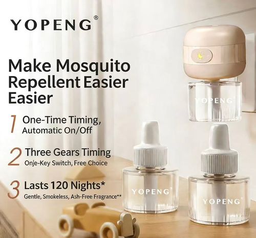 Odorless Mosquito Repellent Liquid & Timer Device – Safe for Babies & Pregnant Moms!