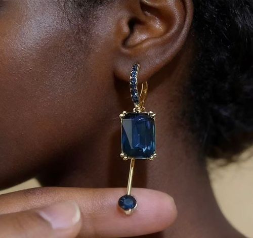 Sleek Blue Geometric Square Earrings – Elevate Your Vibe! ✨