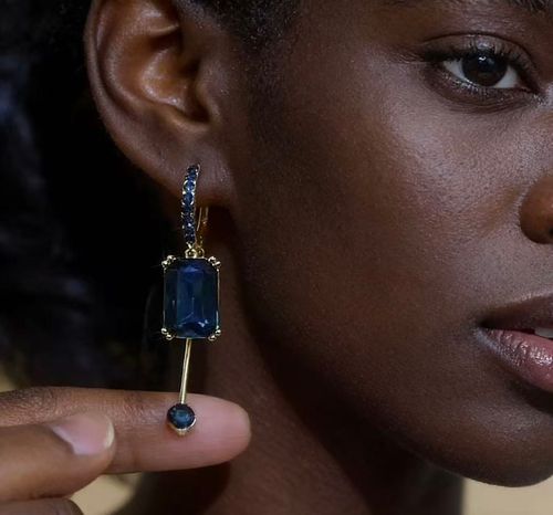 Sleek Blue Geometric Square Earrings – Elevate Your Vibe! ✨