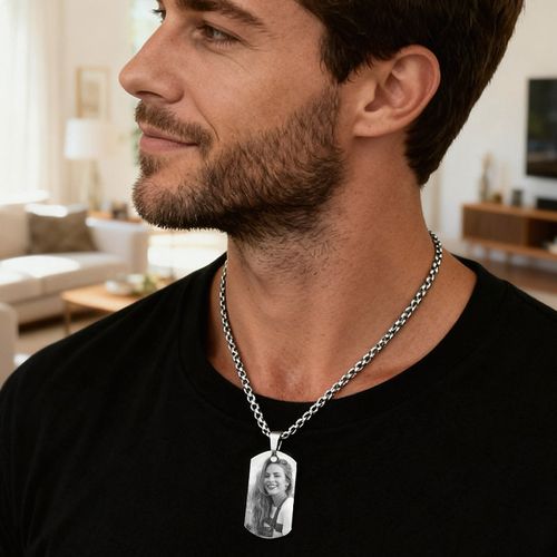 Personalized Titanium Steel Military Tag Necklace