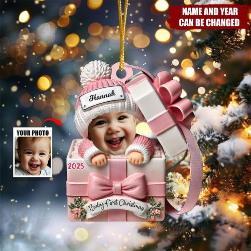Baby First Christmas - Personalized Acrylic Ornament, Baby Christmas Gift