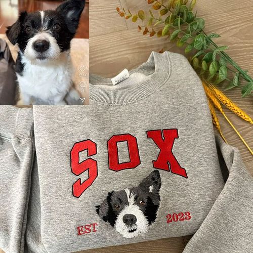 Custom Embroidered Sweatshirts With Pet Portraits