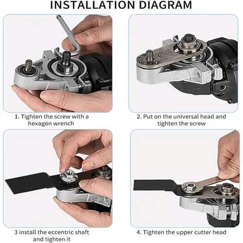 Angle Grinder Converter Set, Angle Grinder Converter Universal Head Adapter, Carbon Steel Angle Grinder to Multi-Tool Converter