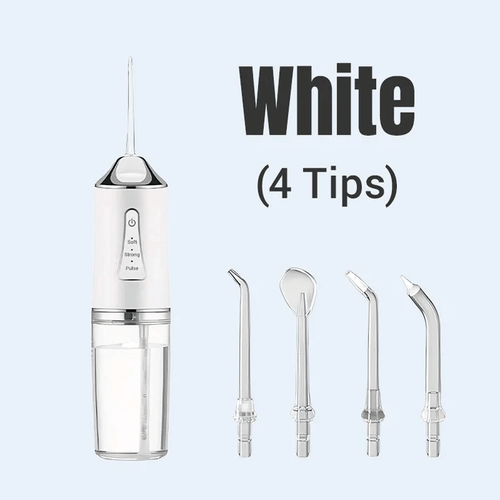 New Design🔥Teeth Cleaning with 3 Modes 4 Jet Tips IPX7 Waterproof Teethfloss for Home Travel