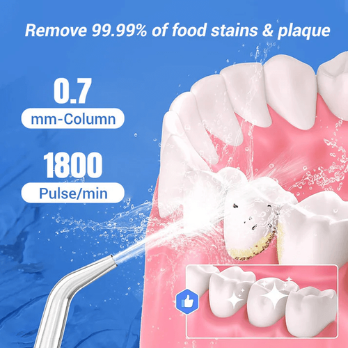 New Design🔥Teeth Cleaning with 3 Modes 4 Jet Tips IPX7 Waterproof Teethfloss for Home Travel