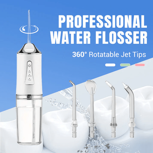 New Design🔥Teeth Cleaning with 3 Modes 4 Jet Tips IPX7 Waterproof Teethfloss for Home Travel
