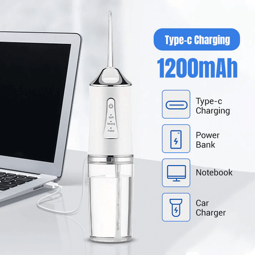 New Design🔥Teeth Cleaning with 3 Modes 4 Jet Tips IPX7 Waterproof Teethfloss for Home Travel