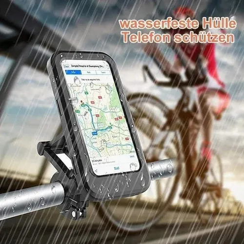Waterproof phone holder for bicycles and motorcycles