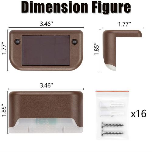 LED Solar Lamps Solar Step Light Outdoor Waterproof LED Solar Fence Wall Lamp Patio Stair Pathway Step Decor Lighting Fence Lamp