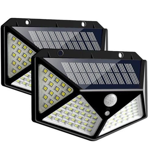 100 LED Solar Light PIR Motion Sensor Outdoor Solar Lamp Wall Light Solar Sunlight Powered Wall Garden light