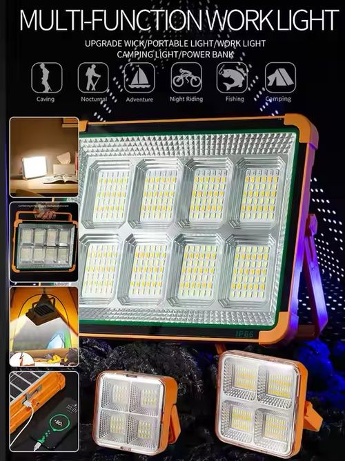 Outdoor Landscape Performance Garden 120W Equivalent 160Led Rechargeable Solar Led Flood Lights