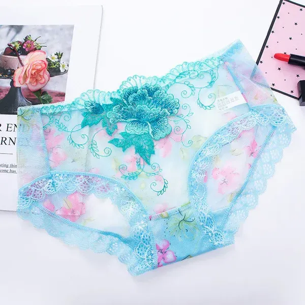 Buy 1 get 3 free （4pcs) ✨Antibacterial cotton panty with lace embroidery For Women Uniform Size