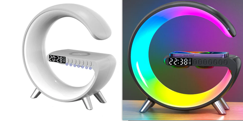 ⏰Smart LED Lamp with Bluetooth Speaker and Wireless Charger