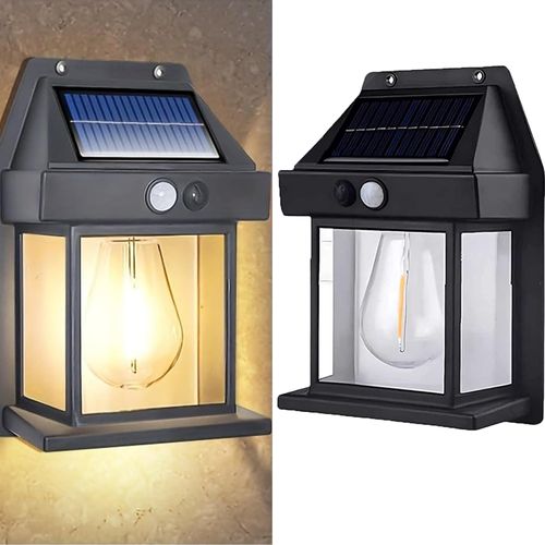 Popular Outdoor Waterproof Solar Garden Lights with Sensing Distance LED Wall Light Patio IP65 DC Power Supply PC Body Material