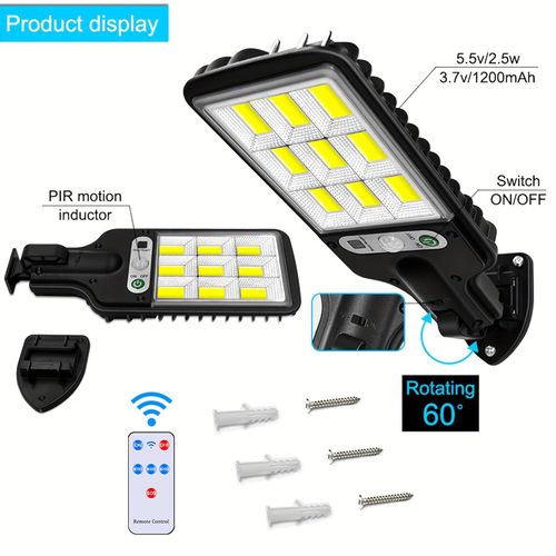Limited Time Offer - Super Bright Solar Street Lamp Garden Outdoor Security LED COB Path Light Waterproof Motion Sensor Wall Night Lights