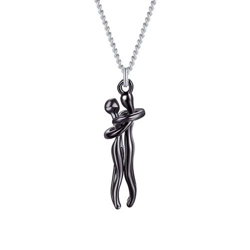 Limited Time Offer - Buy One Get One Free！Creative Hugging Kisses Pendant Necklace Ring Jewelry Accessory for Birthday Valentine's Day Wedding Parties Couple's Gift Favor