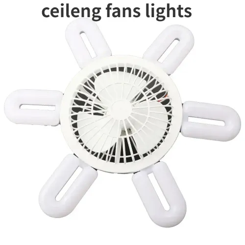 Fashion Design Energy Fan U Shaped Foldable Led E27 Led Ceiling Light with Fan U-Shaped Fan Light