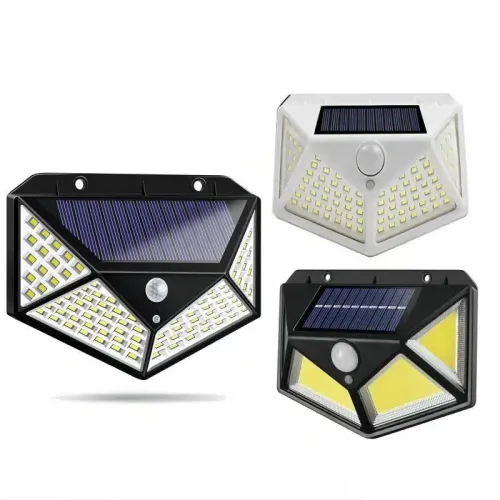 100 LED Solar Light PIR Motion Sensor Outdoor Solar Lamp Wall Light Solar Sunlight Powered Wall Garden light