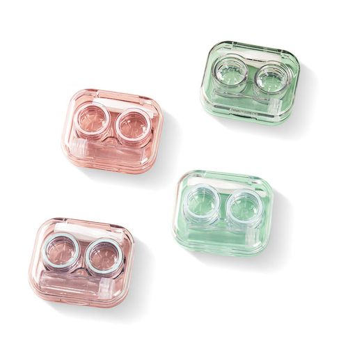 Colorful Transparent Eye Contact Lens Box Contact Container Case With Tweezers and Holder