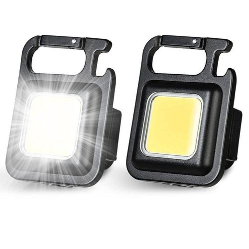 Mini Work Light LED Camping Light Flashlight Glare COB Keychain Light Standby for 360 Days USB Charging Emergency Lamps