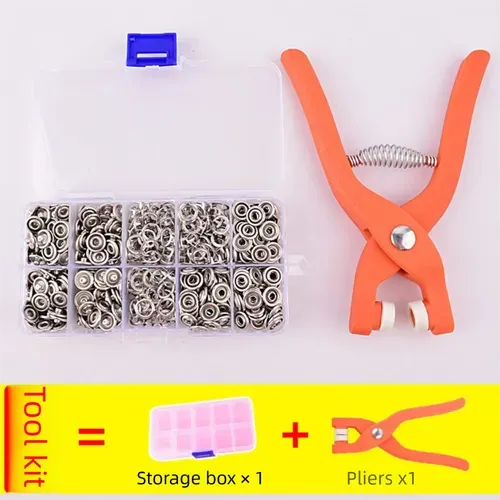 Metal Snap Buttons with Fastener Pliers Tool Kit