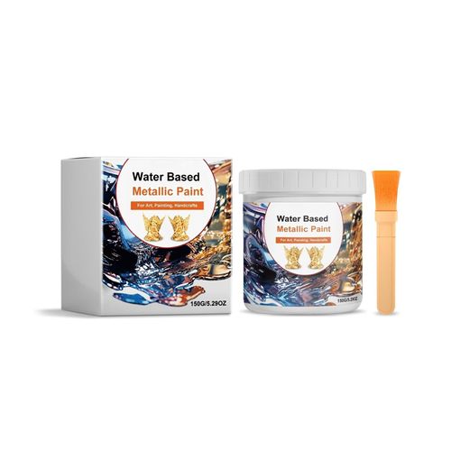 Water-Based Metallic Gold Paint and Gilding Adhesive, Weather Resistant Non-Fading Acrylic Craft Gold Leaf Varnish Suitable for Furniture Wood Metal Canvas DIY Art Supplies Buy 1 Get 2