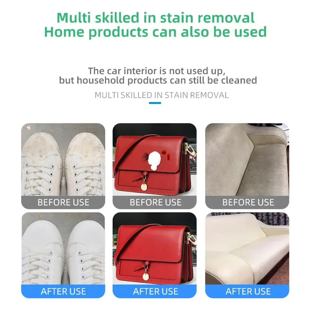 Buy 1 Get 3 multi enzyme high pressure foam cleaner spray, 4 in 1 deep stain remover, suitable for car interior, kitchen grease, bathroom tiles and sofa upholstery, free shipping and cash on delivery