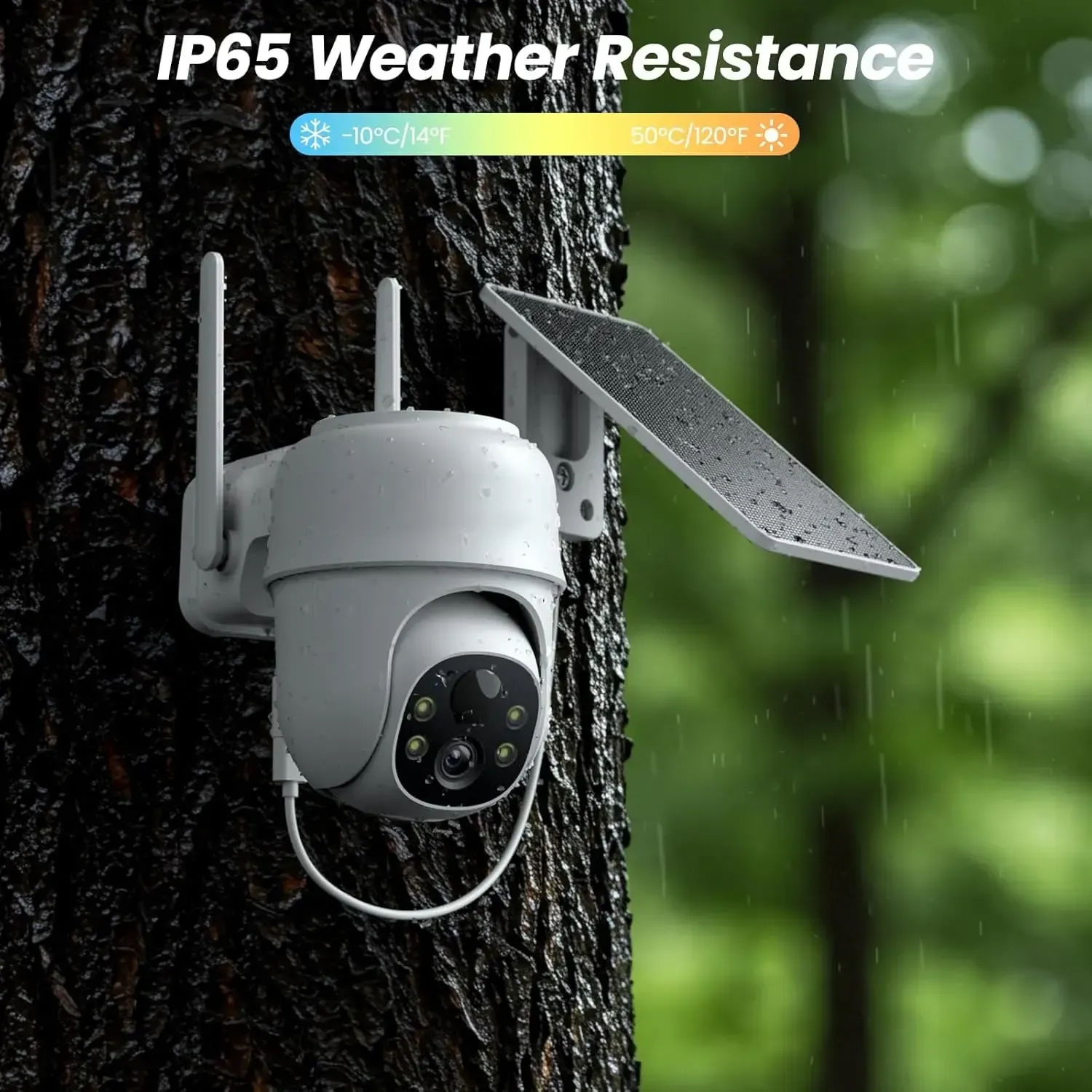Solar Powered Security Camera Kenya Wireless Outdoor Camera with Night Vision Motion Detection and 2K Video