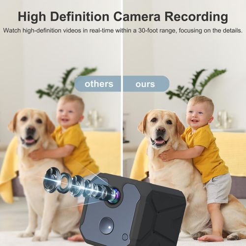 🔥Hot Seller🔥 COD！   1440P HD Mini WiFi Security Camera Indoor Wireless Rechargeable Pet Home Office Surveillance with Motion Detection, Night Vision,  Cloud SD Storage & App Control