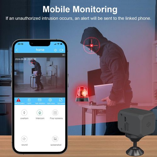 🔥Hot Seller🔥 COD！   1440P HD Mini WiFi Security Camera Indoor Wireless Rechargeable Pet Home Office Surveillance with Motion Detection, Night Vision,  Cloud SD Storage & App Control