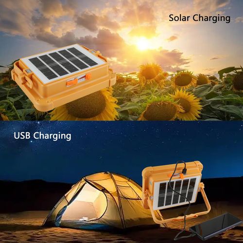 🔥HOT SALE🔥 COD！Solar Portable Rechargeable Work Light,16500mAh 120W Magnetic Flood Battery Work Light Outedoor LED Camping Lights Waterproof for Job Site Repair,Camping, Hiking, Emergency