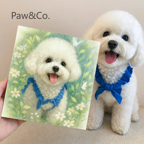 Paw&Co. ✨ ペットの油絵フレーム - カスタム装飾記念品