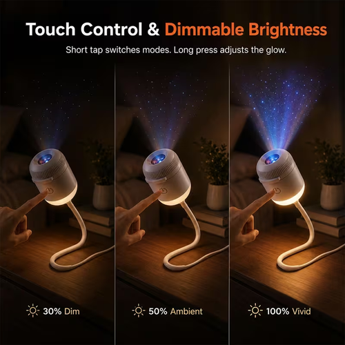 HD Smart 5D Holographic Night Light Projecto