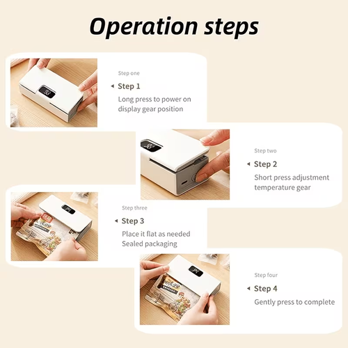 Compact Mini Plastic Bag Sealer 2-In-1 Heat Sealing Device for Bags