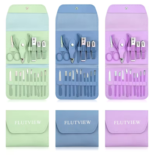 1 Set of 16 Premium Stainless Steel Modern Style of Nail Clippers Suit