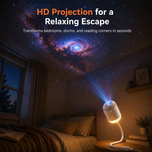 HD Smart 5D Holographic Night Light Projecto