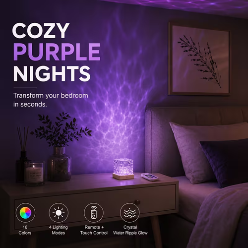 16-Color Water Ripple Ambient Night Light