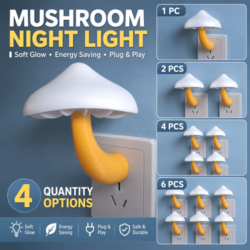 Pack Mushroom Night Light Plug-In
