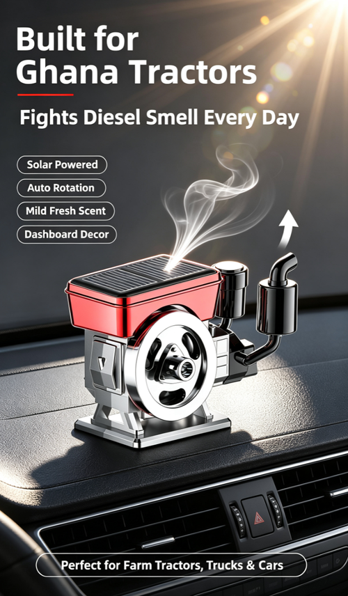 Classic Nostalgic Aromatherapy Car Perfume Fragrance Solar Power Energy Dashboard Diesel Engine Decoration Tractor Car Freshener