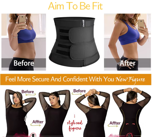 Double strap waist trimmer belt, Adjustable Waist Slimming Trimmer