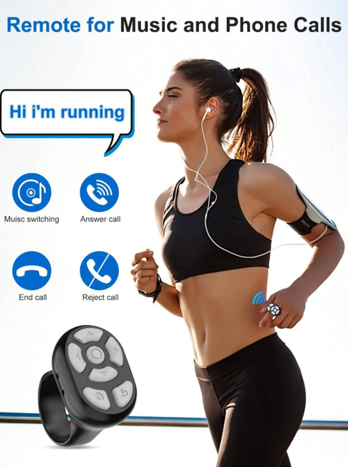 Fingertip Wireless Bluetooth Remote Control, Short Video Phone Bluetooth Selfie Clicker, Remote AppClicker, Rechargeable Scroll Ring Camera Remote Control, Suitable For Summer Vacation, Travel, Portable Camera Wireless Shutter