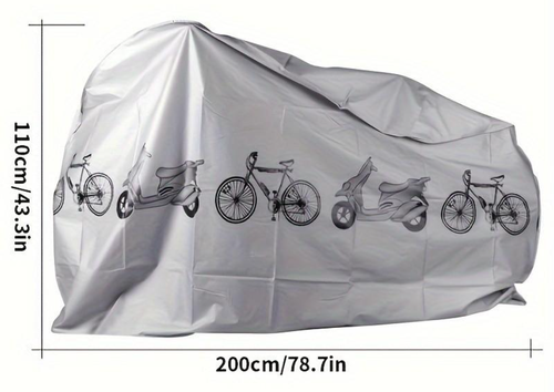 Bicycle & Motorcycle Dual Layer Protective Cover, All-Weather Outdoor Protector (Prevents the Sun) – Waterproof, Dust-Resistant Cover, Doubles as Motorcycle Cover