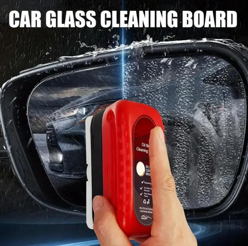 🚗Car Glass Oil Film Remover, Multifunctional Car Cleaning Brush, Car Windshield & Side Window Cleaning Tool, Car Wash Accessories, Car Windshield Cleaner