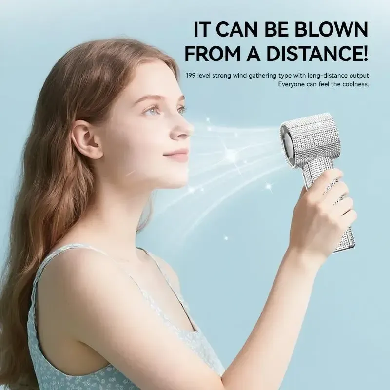 Saker Luxury Rechargeable Handheld Turbo Fan